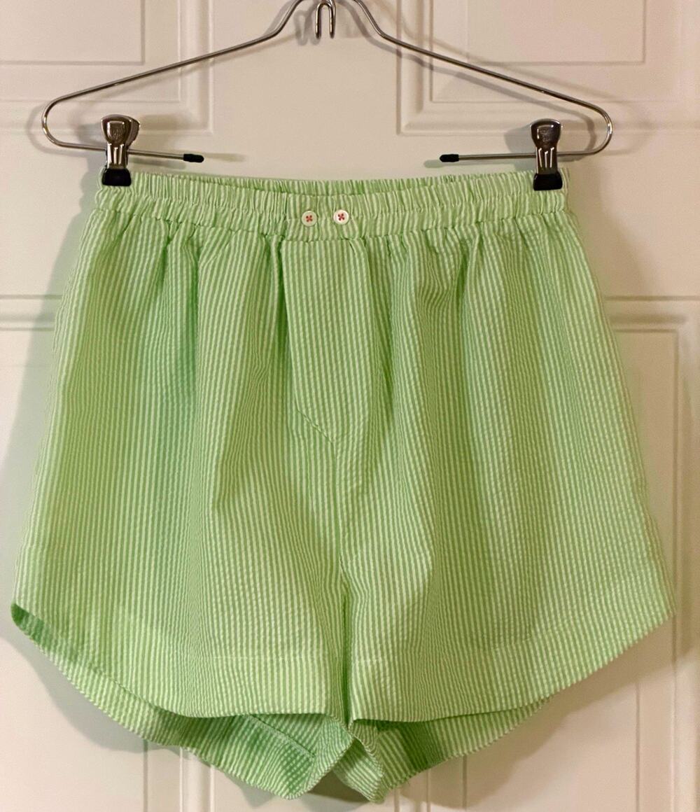 Free People Intimately XS NWT Seersucker Striped Sleep Shorts Elastic Waist